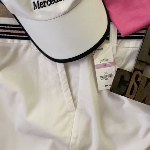 🆕CROWN & IVY Women’s White Twill Bermuda Shorts - Picture 7 of 10